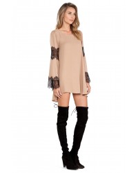 For Love & Lemons Taupe Festival Dress