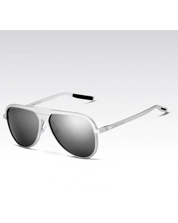 Guztag HD Polarized Sunglasses White Frame Grey Lens